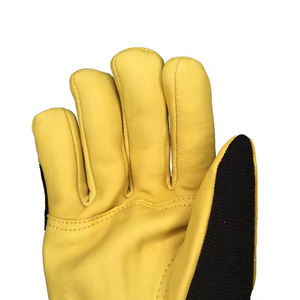 Hiver Chaud Jaune Doublure en Polaire de Chèvre Robuste Gants de Conducteur en Cuir de Jardin Offre Spéciale Gants de Travail de Sécurité Extérieurs - Product Image 4