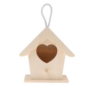 รังนกทำจากไม้ธรรมชาติทำด้วยมือใช้ในสวนของเล่นและอุปกรณ์เสริมสำหรับสัตว์เลี้ยง - Product Image 5