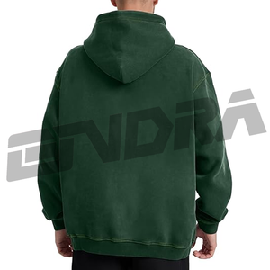 Sweat à capuche vert délavé surdimensionné avec un confort streetwear, tissu doux et respirant, coupe décontractée, idéal pour un style décontracté urbain quotidien - Product Image 2