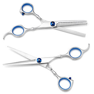 กรรไกรสแตนเลสสีดำขนาด6นิ้วสำหรับมืออาชีพ | กรรไกรตัดผมบางช่างตัดผม | เครื่องมือร้านทำผม - Product Image 1