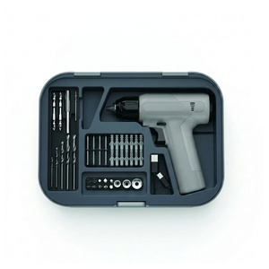 Juego Completo <span class=keywords><strong>de</strong></span> Taladro a Batería Manual con Brocas y Estuche Moldeado para Instalación <span class=keywords><strong>de</strong></span> Muebles DIY, Garantía OEM <span class=keywords><strong>de</strong></span> 3 Años - Product Image 1