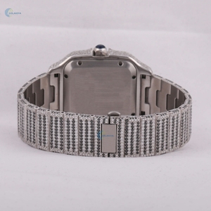 Reloj de diamantes CVD helado numérico romano rojo, reloj de Hip Hop personalizado para hombres, reloj de pulsera automático con fecha - Product Image 5