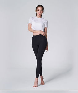 T-shirt uni tendance pour femme, logo personnalisé, 100% coton, col rond, t-shirt uni, col rond, décontracté, respirant, col rond - Product Image 3