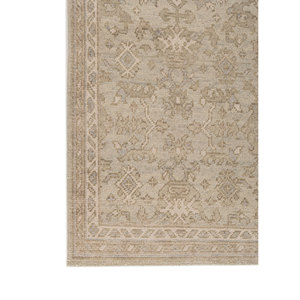 Tapis en laine noué à la main Erbe Blue, style classique, motif rectangulaire à médaillon, poils longs, pour salon, tapis faits main de Jaipur ZA-GS-22 - Product Image 4