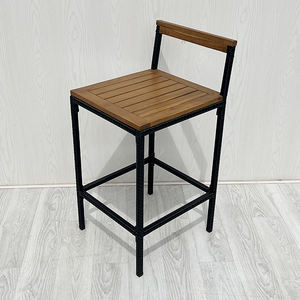 Juego de muebles de comedor para patio, barra de mimbre, 1 mesa y 2 sillas, 3 piezas de madera para exteriores con para sala de estar o patio - Product Image 1