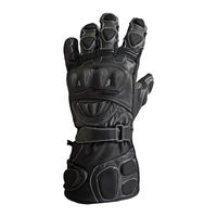 Gants de moto en cuir pour l'hiver, pour hommes, antidérapants, à doigts entiers, légers, de haute qualité, avec une adhérence robuste, boutons de fixation