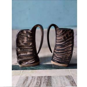 Vente chaude Qualité Naturelle À La Main Viking Corne Tasse Style Animal Eau Buffle Corne À Boire Tasse Poli Artisanat Naturel - Product Image 1