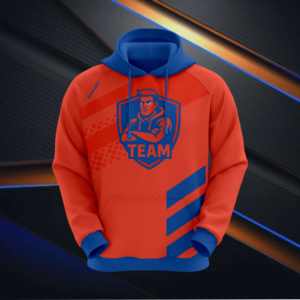 Sweat à capuche d'équipe rouge marine à manches longues avec polaire 100% coton Coupe ajustée Impression par sublimation Respirant Entièrement personnalisé - Product Image 4