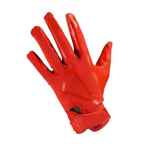 Venta al por mayor de guantes ligeros de fútbol americano para jóvenes diseño personalizado transpirable PU cuero empuñaduras antideslizantes características deportivas - Product Image 2