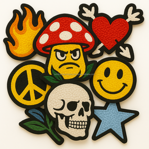 Badges brodés de lettres universitaires à la mode pour vestes à capuche urbaines patchs Chenille personnalisés Denim Streetwear brodé - Product Image 1