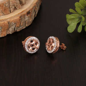 Boucles d'oreilles en argent sterling 925 avec pierres CZ en forme de cercle, environ 5 grammes, design élégant et tendance - Product Image 2