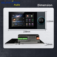 PW730T+RC530 8*30W WiFi & Android 7 pouces Écran tactile mural avec haut-parleurs et amplificateurs haute fidélité
