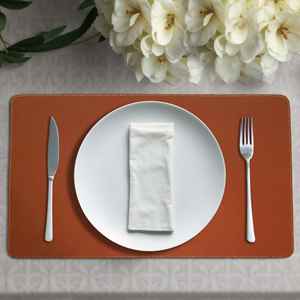 Sous-plat élégant en cuir véritable lisse pour table de restaurant, antidérapant, imperméable, anti-odeur, résistant, décontracté LPM-0063 - Product Image 3