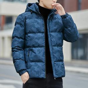Chaqueta acolchada de lona transpirable con cuello levantado de invierno para hombre, 300g, brillante, gruesa, para exteriores, senderismo, ropa informal estilo Hip Hop, amigable para parejas - Product Image 4