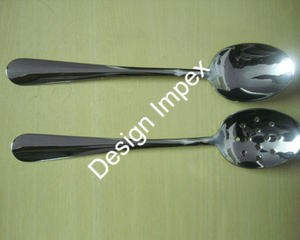 Juego de Cucharas de Acero Inoxidable Pulido, Juego de Cubiertos de Primera Calidad, Juego de Cucharas de Metal con Impresión Personalizada, Juego de 2, Última Llegada - Product Image 2