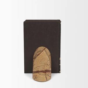 Sujetalibros Modernos de Aluminio Marrón, Geométricos, Artesanales, de Metal, con Peso, Decoración Escultural para Estantes - Product Image 6