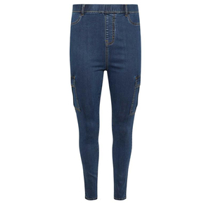 Fabricant OEM personnalisé, jeans en denim respirant pour femmes, pantalon cargo, jeans baggy en denim pour femmes, respirant, OEM personnalisé, mode - Product Image 3