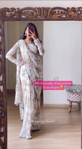 Saree prêt à porter avec impression numérique pour la culture indienne et pakistanaise - Product Image 4