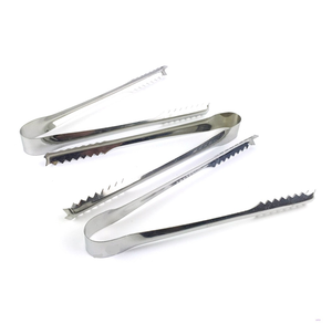Vente en gros de pinces à glace en acier inoxydable pince de bar outil de service de poulet à salade pièce de conception d'ustensile et artisanat naturel - Product Image 1