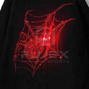 Superventas Over Size Pullover Hoodie Alta calidad 100% Algodón Temporada de invierno Color sólido con decoración de diamantes de imitación ¡El mejor precio! - Product Image 4