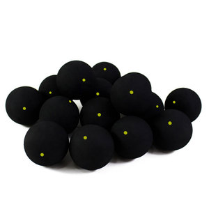 Balle de squash en caoutchouc durable de 39 mm à point jaune unique, faible rebond, vitesse lente, niveau avancé, pour entraînement, commande en gros - Product Image 2