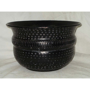 Soporte de manguera de hoja de metal con acabado de recubrimiento en polvo rosa y negro forma redonda diseño Floral de alta calidad para decoración de jardín - Product Image 2