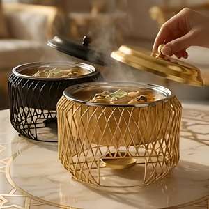 High Quality Insulated Hot Pot Food Warmer with Designer Lid for Serving Curry Rice and Meals at Home Buffet and Party Occasions - Product Image 3