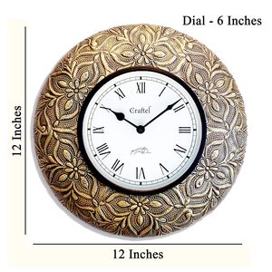Calvin Handicraft Viking Reloj de pared de madera Reloj de madera y latón para dormitorio Sala de estar Decoración para el hogar y la Oficina - Product Image 2