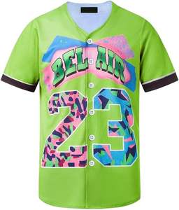 Camiseta de Béisbol Ligera Unisex, Uniforme Cómodo y Transpirable, Estilo Liso, para Hombre y Mujer, Tallas Grandes, Estampado Técnico, 100% - Product Image 4