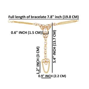 Bijoux indiens en cristal plaqué or chaîne à maillons de mariée bague bracelet bijoux indiens fabricants de bijoux en gros - Product Image 3