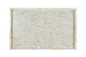 ถาดเสิร์ฟหรูหราแบบโมเดิร์นลายฝังกระดูกจากอินเดีย ยี่ห้อ M Crafts ขายดีที่สุด ดีไซน์สวยงาม สี/รูปทรงปรับแต่งได้ ทนทาน คุณภาพสูง สำหรับใช้ในบ้าน - Product Image 2