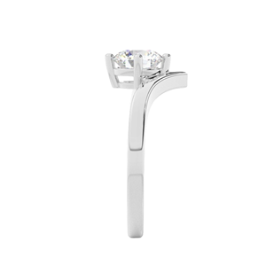 Bague de mariage et de fiançailles en or rose 14 carats avec diamant taillé en solitaire pour femme avec certificat IGI-Cadeau d'anniversaire romantique - Product Image 4