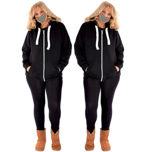 Haute qualité 100% coton hiver polaire à manches longues coupe surdimensionnée sweat à capuche décontracté hommes sweats à capuche et sweat ensembles - Product Image 6