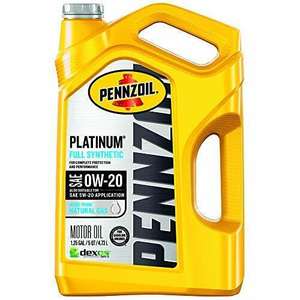 Pennzoil-Paquete de 3 unidades, totalmente sintético, 0W20, 5 Quart - Product Image 1