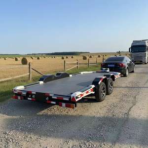 Remolque de plataforma plana de 16 pies con el mejor diseño, capacidad de 30 toneladas, nuevo semirremolque de plataforma plana de aleación de aluminio con suspensión neumática. - Product Image 5