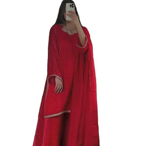 Se vende traje Salwar de tres piezas con bordado ligero y pesado, conjunto de dupatta de máxima comodidad e impacto de alto estilo - Product Image 1