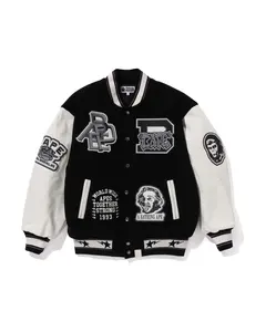 เสื้อแจ็กเก็ตเบสบอลตัวอักษรขนาดใหญ่สำหรับผู้ชาย/ผู้หญิง/วัยรุ่นมหาวิทยาลัย - Product Image 4