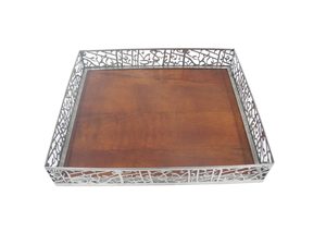 Bandejas de madera para servir de calidad superior Bandeja larga para café Bandeja para servir de gran tamaño Vajilla Precio al por mayor Platos para servir - Product Image 5