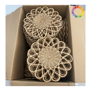 Mantel individual de ratán natural personalizado, Decoración de mesa de calidad superior, manteles individuales de ratán redondos tejidos a mano, vajilla a precio barato - Product Image 5