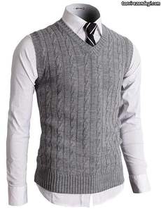 Autumn Mens Casual Anti-Wrinkle V Neck <b>Sweater</b> Vest Quick Dry Breathable Front Logo Wholesale Anti Pilling <b>Pullover</b> <b>Sweater</b> - Product Image 6