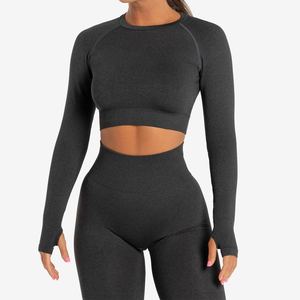 Conjunto de Yoga Oem de alta calidad de dos piezas traje de gimnasio elegante para mujer ropa deportiva cómoda de algodón - Product Image 6