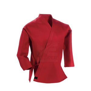 Combinaison de karaté de haute qualité avec design imprimé personnalisé, uniformes d'arts martiaux confortables, combinaisons de judo sur mesure, position du logo sur le devant - Product Image 2