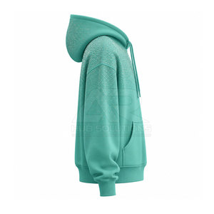 Solid Color Winter Heavyweight <b>Rhinestone</b> <b>Hoodie</b> for Men Made High Quality Polyester/Cotton Material Custom Size Outdoor Use - Product Image 3