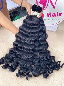 Extensiones de cabello humano virgen Remy vietnamita 100% Natural de la mejor calidad, ondulado profundo para mujeres negras, longitud estirada de 30 pulgadas - Product Image 4