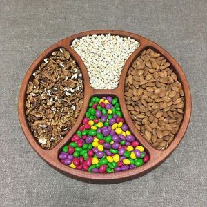 ถาดไม้อะคาเซียสำหรับตกแต่งทรงกลมสำหรับห้องนั่งเล่นและห้องครัวทำจากเวียดนาม - Product Image 4