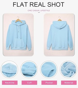 เสื้อสเวตเตอร์แขนยาวทรงหลวมหนาลำลองของผู้หญิงผ้าฟลีซผ้าฝ้าย100% มีกระเป๋าฤดูหนาว - Product Image 5