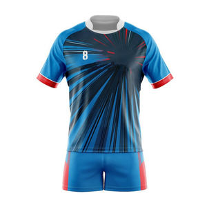 Ensemble d'uniformes de rugby et de football unisexe et respirant, style tendance pour adultes, uniforme de rugby sur mesure, vente en gros - Product Image 1