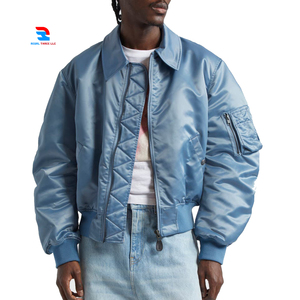 เสื้อโค้ท MA1ผ้าซาตินสำหรับผู้ชายเสื้อแจ็กเก็ตผ้าซาตินน้ำหนักเบา - Product Image 1