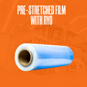 Rotolo di pellicola Stretch prestirato con RYO ad alte prestazioni, trasparente e involucro di imballaggio industriale - Product Image 1