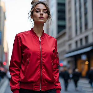 Chaquetas Bomber de béisbol para mujer, chaqueta Bomber de béisbol con cuello redondo de Color sólido, moda de invierno, ropa de abrigo Bomber Varsity para mujer - Product Image 5